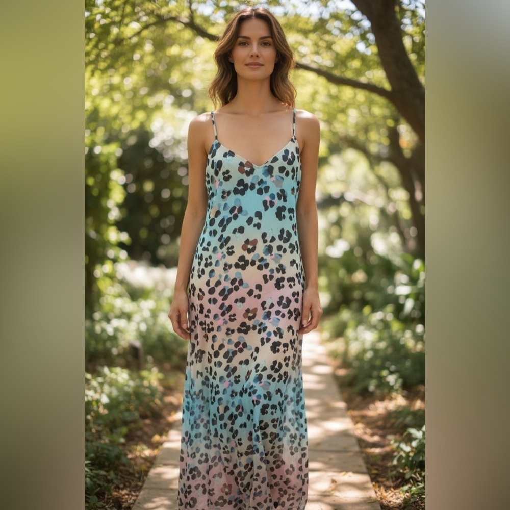 SHOW ME YOUR MUMU ERYLN MAXI DRESS IN CHEETAHPOP SIZE XS